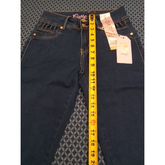 WAIST 30 INCHES SIZE 7 SKINNY  JEANS STRETCH DENIM PUSH UP BLUE  H7-1 CTP16 SZ7 - Picture 5 of 11
